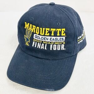 Marquette Golden Eagles NCAA 2003 Men's Final Four Hat Cap Adjustable Strap Blue